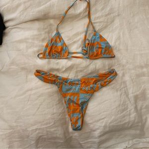 Inamorata Tangerine Check Bikini Set